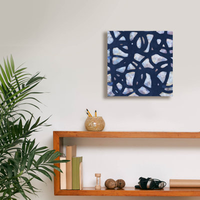  «Sky Net 2» par Alonzo Saunders, art mural sur toile, 12 po x 12 po