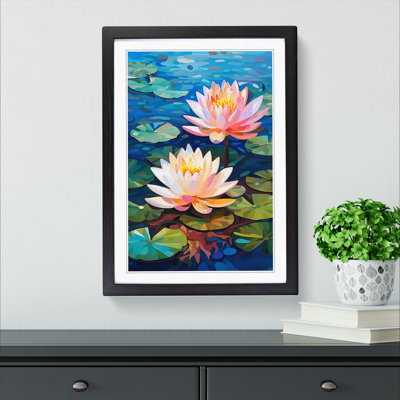 Water Lily Orphism Art - Framed Print