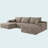 Cloud Sectional Sofa With 1 Ottoman, Modern Minimalist Upholstered Couches, Comfort U Shaped Sofa For Living Room, Deep Seat Corner Couch-106958768-106958765-106958764
