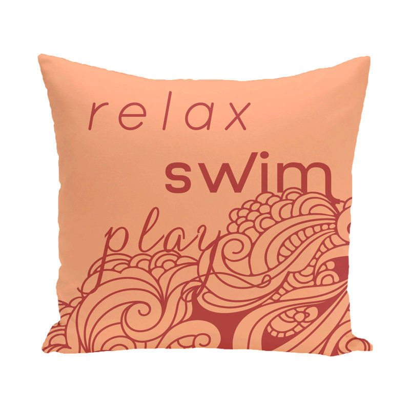 Housse de coussin carrée/insert, H 20 po x l 20 po, Pêche