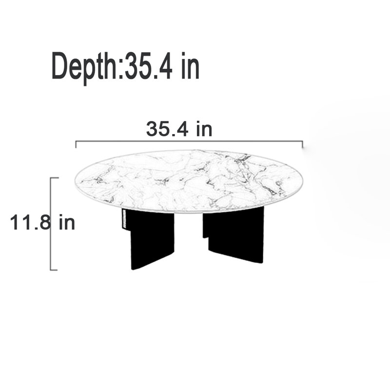 Cadix, H 11,8 po x L 35,4 po x l 35,4 po