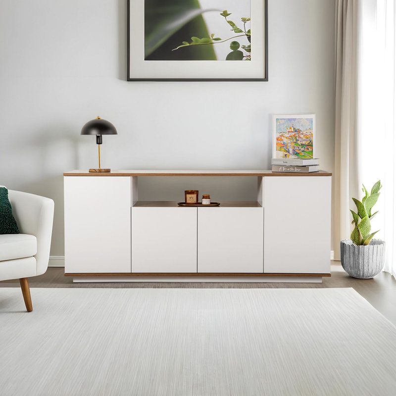 Console, Noyer, Blanc