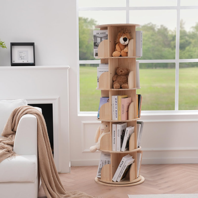 Rodjanae Bookcase, (5 Shelves) 62.5"H x 20.5"W x 20.5"D, Solid Color