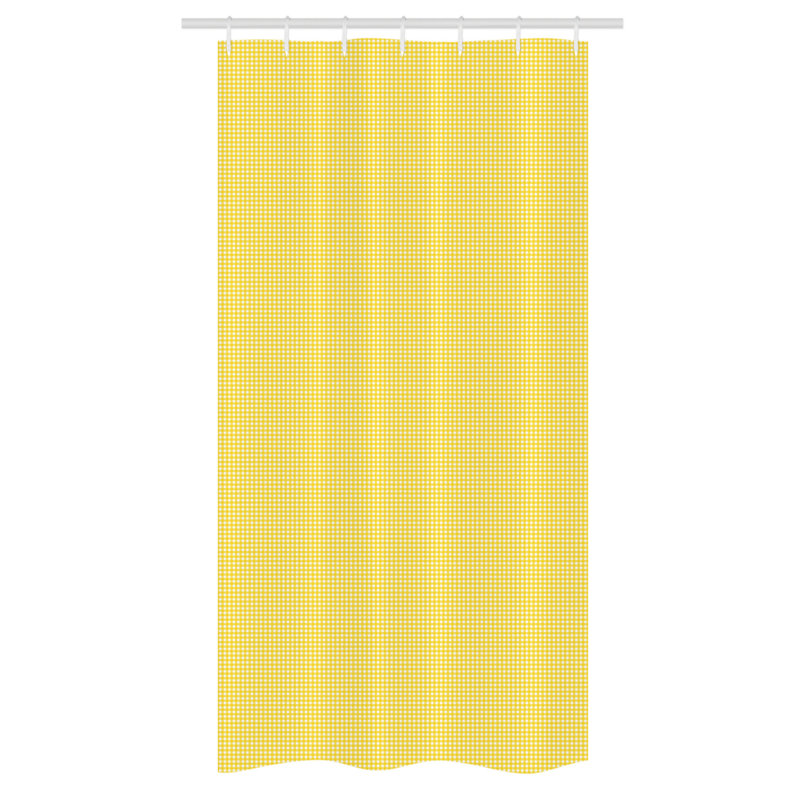 Checkered Shower Curtain with Hooks Included, 36" W x 72" L