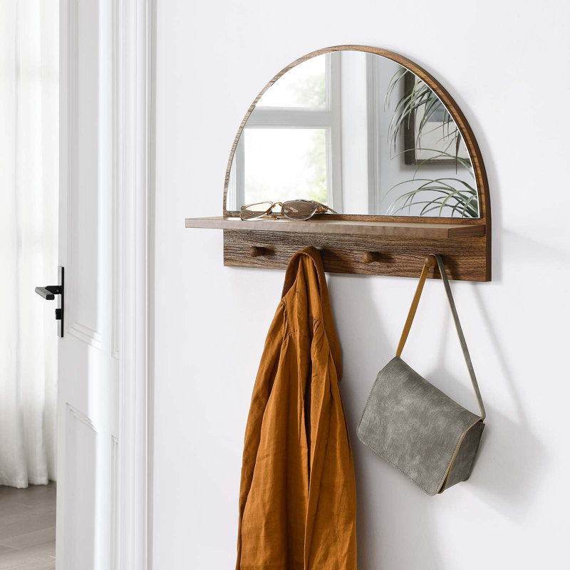 Modway Moonbeam Arched Mirror, Walnut