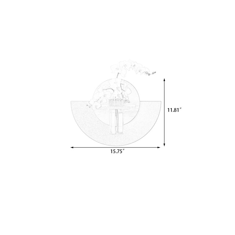 Art mural brun en bois manufacturé, H 11,81 po x l 15,75 po x P 1,97 po, Brun