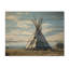 Tipi blanc blanc bleu spirituel - impression sans cadre sur bois-251387838