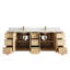 Chêne blanc Elizabeth X P 22 po Meuble-lavabo double en D