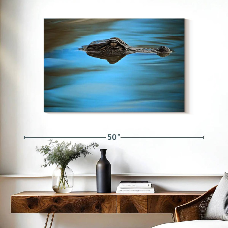 Crowle Peeking Alligator, 26" H x 39" W