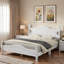 Lit plateforme de style rétro avec support en lattes de bois-1199869605-1199869603
