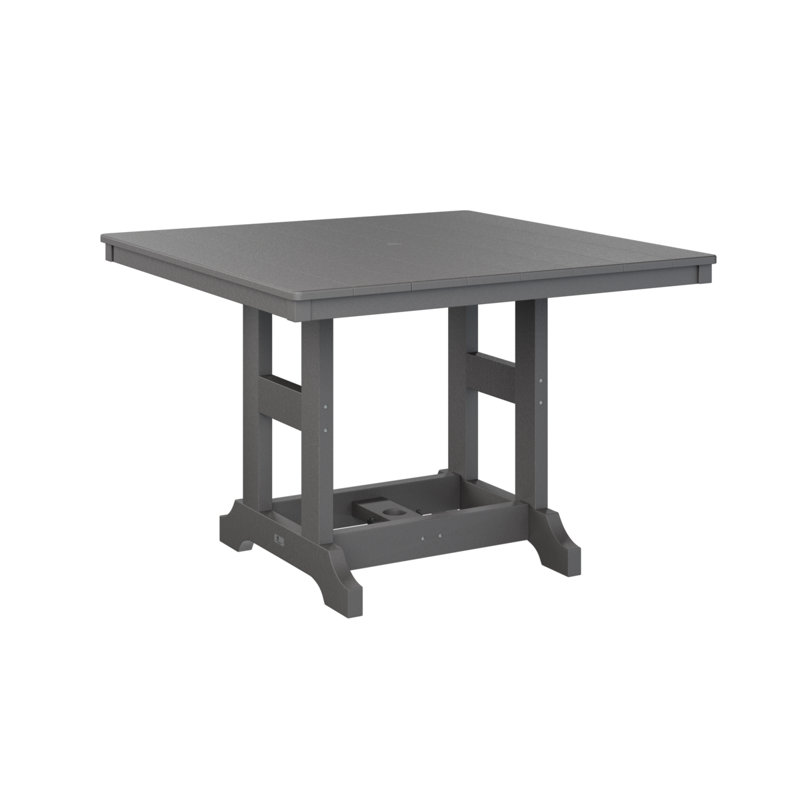 Berlin Gardens Garden Classic Square Table, Smoke Gray, 39.5" H x 44" W x 44" D