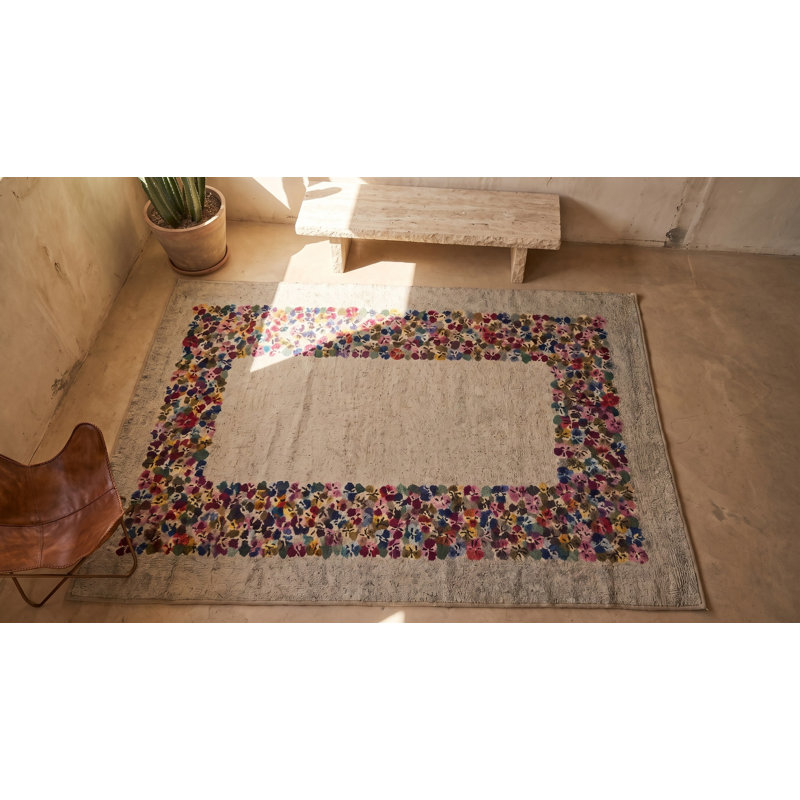 Wool Floral Area Rug