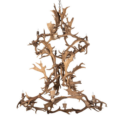 12 - Light Antler Dimmable Geometric Chandelier
