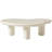 46.45" Modern Center Table, Irregular Cream White Cloud Coffee Table with 3 Legs