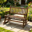 Causeuse arrière, chaise berçante en bois, banc berçant de jardin
