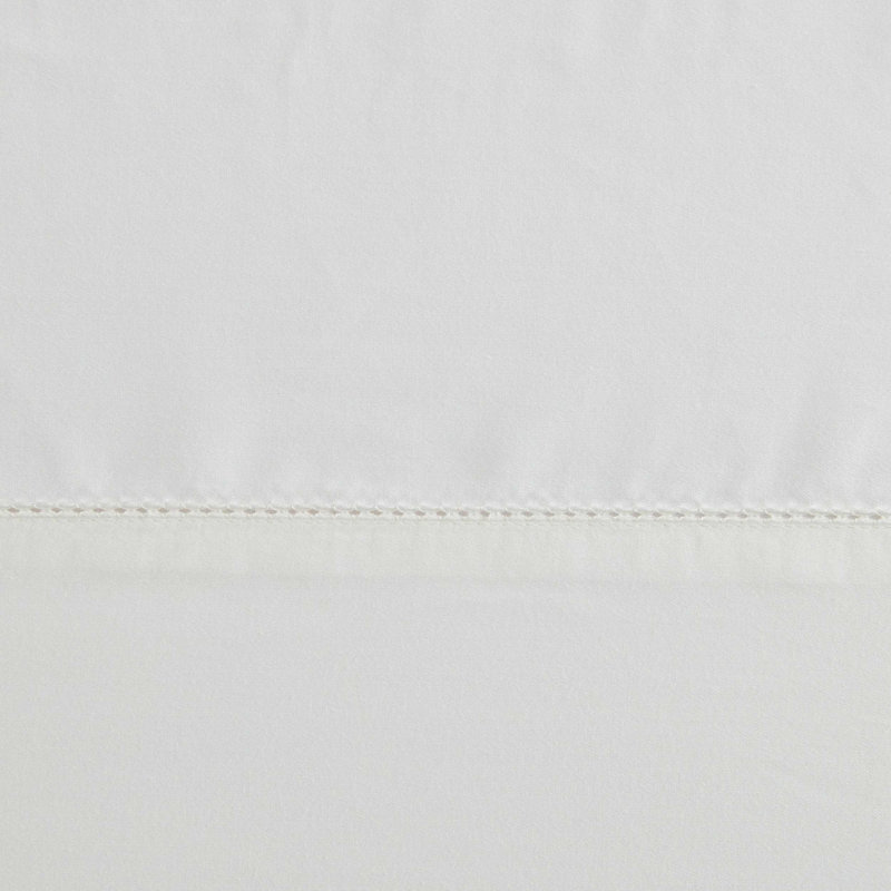 Martha By Martha Stewart Classic Elegance Solid Cotton Sheet Set, King Sheet Set with 2 Pillowcase, White