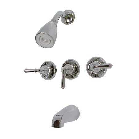 Magellan Diverter Tub and Shower Faucet with Rough-in Valve with Metal Lever Handles and Posi-Temp