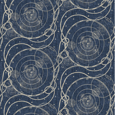 Tommy Bahama Ropes & Spheres Celestial 18' L x 20.5" W Peel & Stick Wallpaper Roll