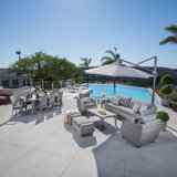 Cannes 20 Piece Estate Patio Deep Seating Group with Cushion