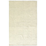 Pyramids Wool Geometric Area Rug in Ivory/Gray