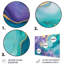 Turquoise et mauve liquide Art II - impression de fractales sur métal-397125440