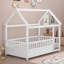 Lit simple en bois avec structure de toit-998009020