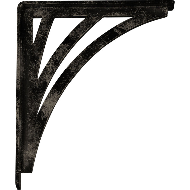 Support en fer forgé Nevio, Or pâle antique, H 12 po x l 1,5 po x P 10 po