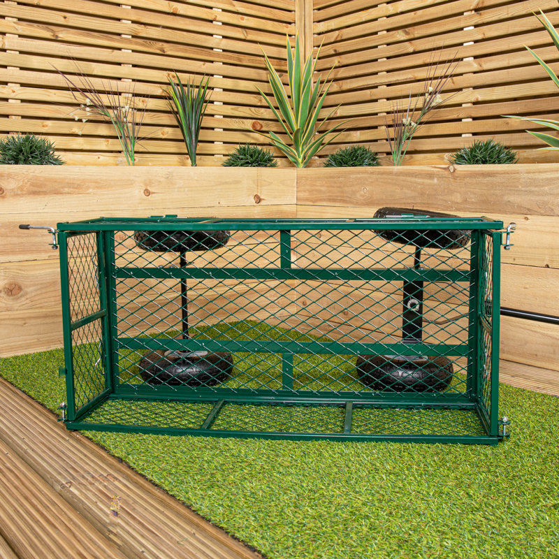 Samuel Alexander 99cm W Plastic Lockable Deck Box with Wheels in Green