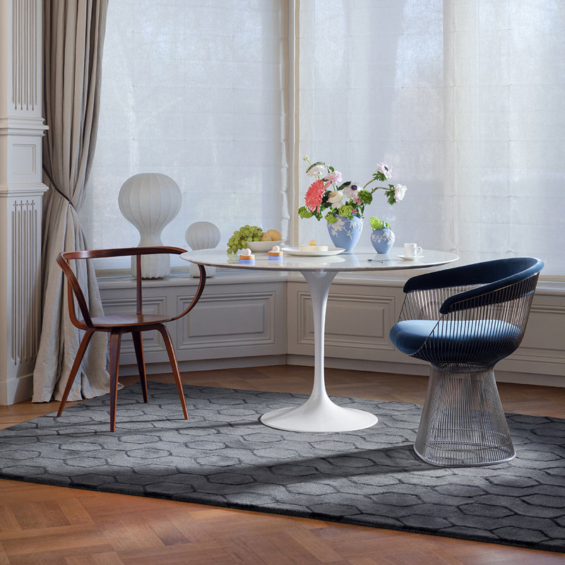 Gio Geometric Area Rug in Gray, Rectangle 3'11" x 5'11"