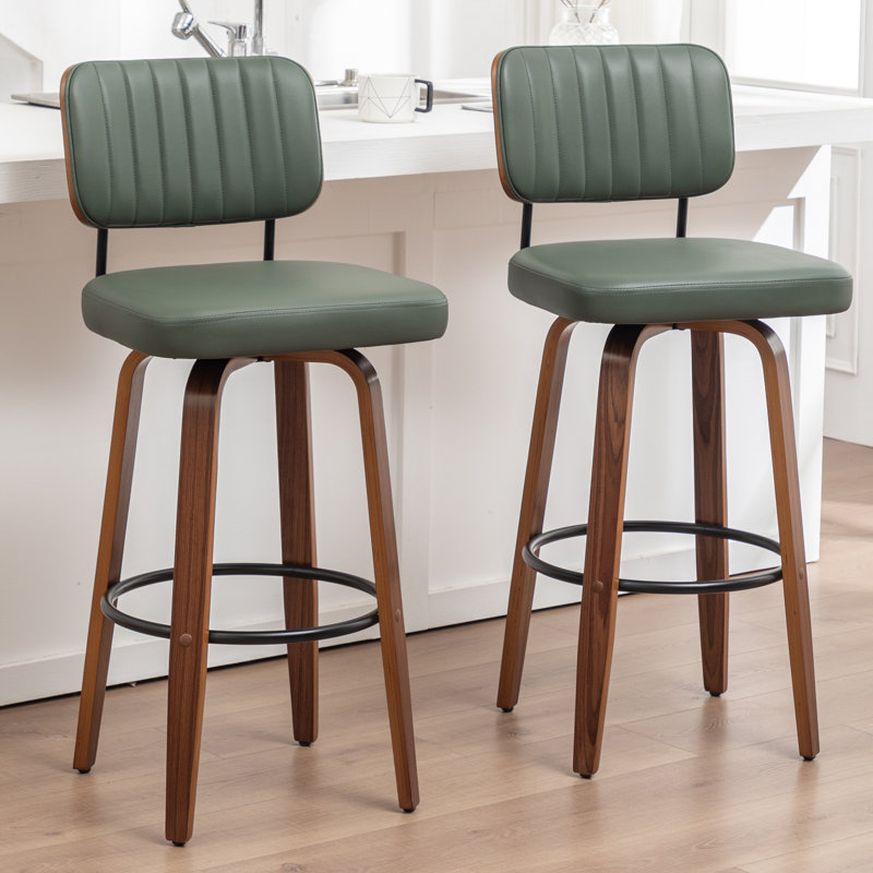 Swivel Bar Stool, Green, Bar Stool (78cm Seat Height)