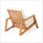 Modern Acacia Wood Adirondack Club Chair, Weather-Resistant And Stylish For Outdoor Comfort And Durability-344882632