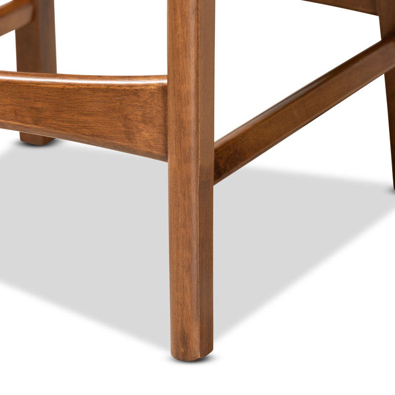 Hollman Solid Wood 23.6'' Counter Stool, Walnut Brown