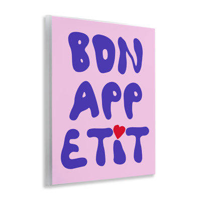  Bon Appetit with Heart Wall Plaque Art by House of Lulu