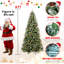 PE / PVC arbre décoratif blanc avec lumières pomme de pin rouge-1880981062