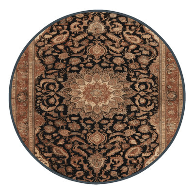 Machine Washable Persian Brown Area Rug