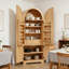 Grand garde-manger arqué avec 8 tablettes réglables, conception cannelée et tiroir caché pour un rangement polyvalent-1490998220