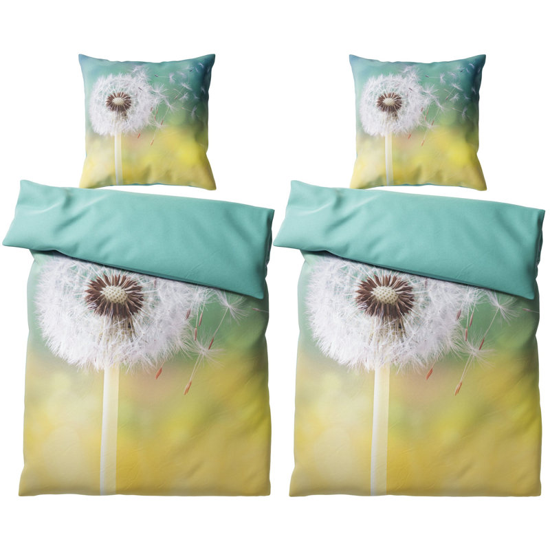 Cotton No Pattern Duvet Cover Set with Pillowcases Included