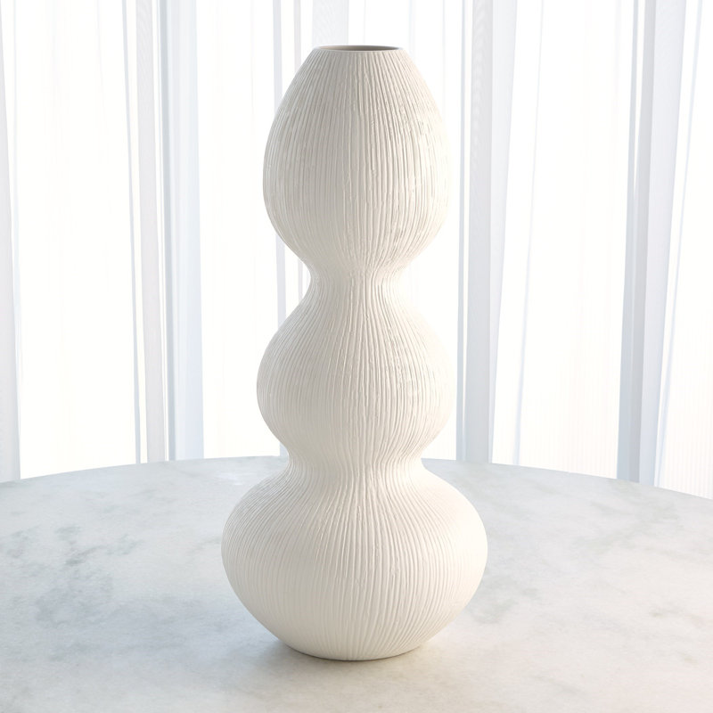 Ceramic Table Vase, White