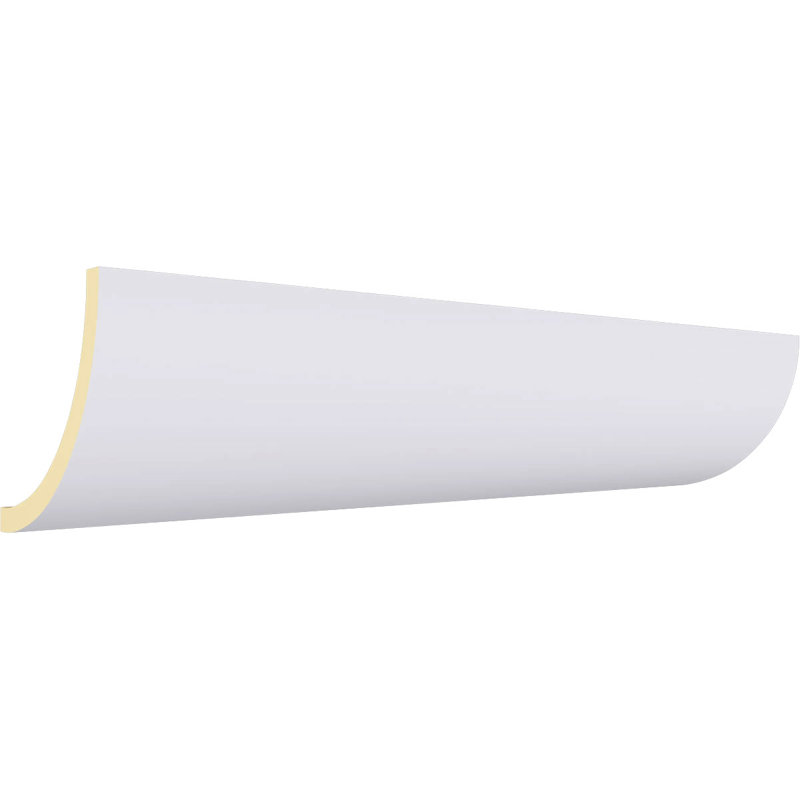 Échantillon - Moulure couronnée Endurathane, H 3 7/8 po x P 3 7/8 po x F 5 1/2 po x L 12 po, apprêtée en usine
