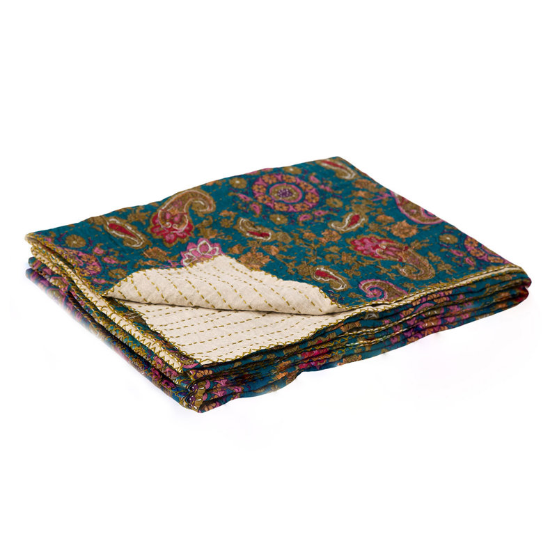 Kantha Knitted Throw Blanket