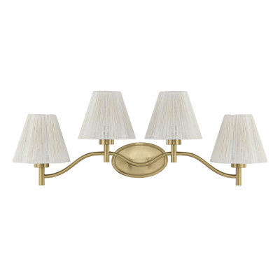 Rosa 4-Light Bathroom Vanity Light in Noble Brass by Breegan Jane