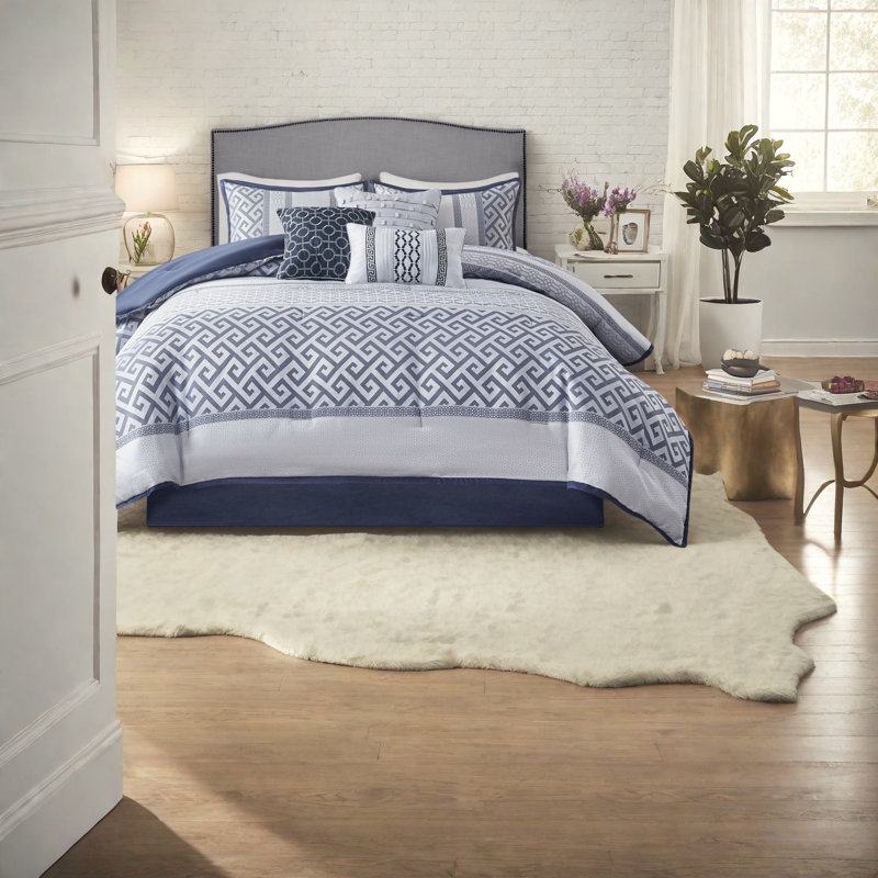 Ensemble de literie pour très grand lit en jacquard de polyester élégant pour maison luxueuse