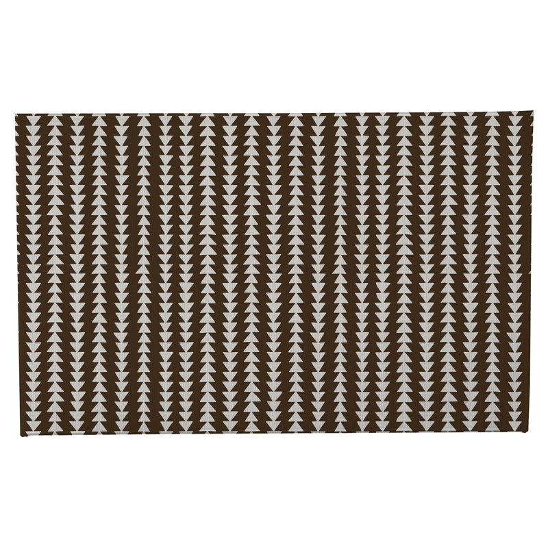 Tapis de toilette rectangulaire absorbant et antidérapant à motif de flèches tribales, 24" W x 17" L, Light Green