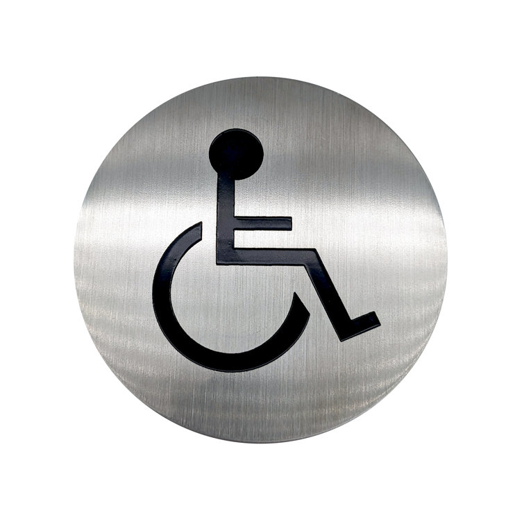 Round Restoom Door Sign by Linnea