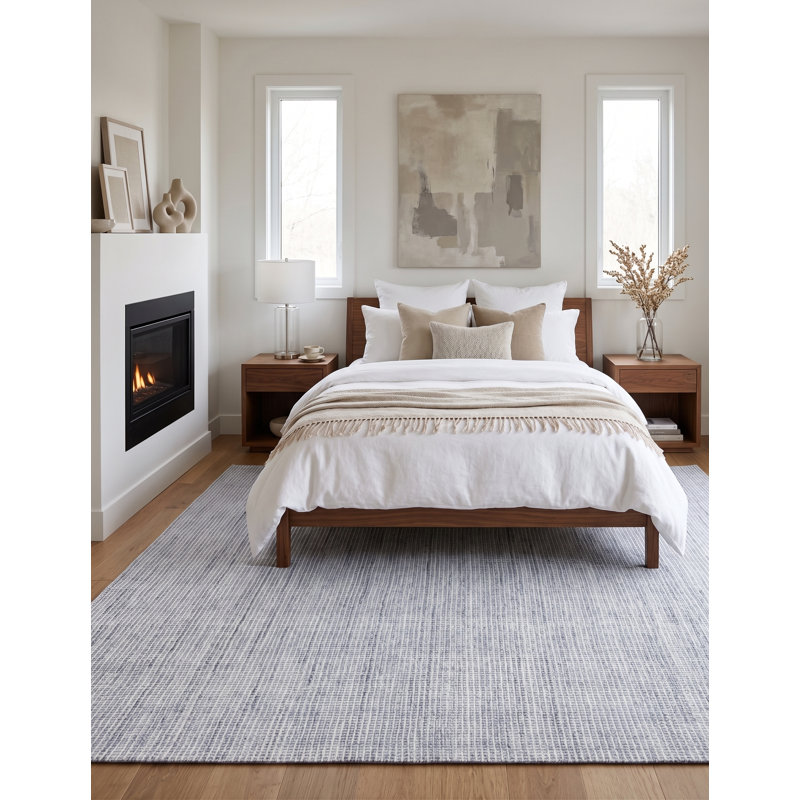 Marut Drop Handmade Wool Area Rug, Rectangle 5' x 8'
