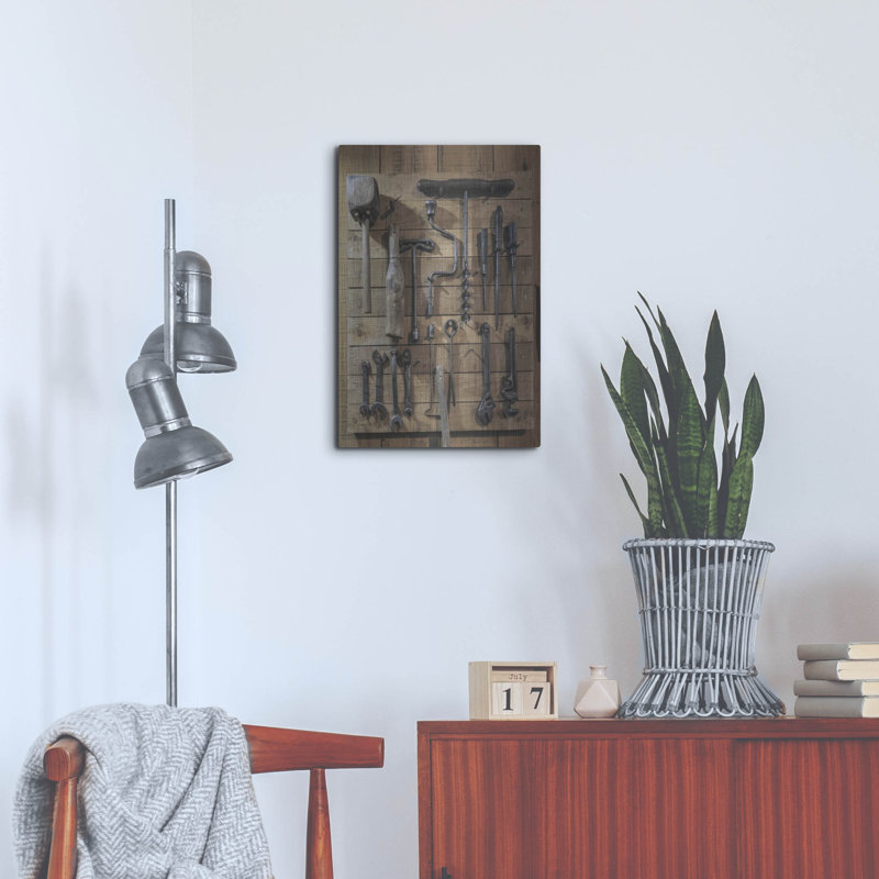  «Outils» par Decent Exposures, art mural en métal, 16 po x 24 po, H 24 po x l 16 po