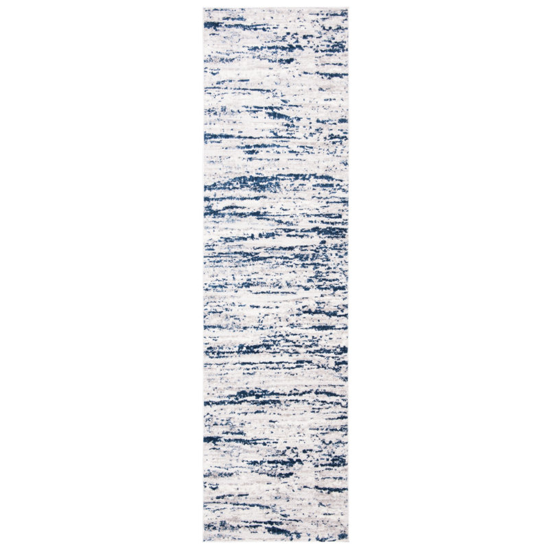 Greely Machine Woven Abstract Area Rug, Runner 2'2" x 18'