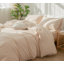 Ensemble de housse de couette légère avec fermeture à glissière 8 attaches 100% coton lavé MooMee-111220337-109236634