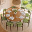 Ensemble de chaises de salle à manger rembourrées Modern 8 pièces avec dossier incurvé et structure en bois massif-275538917-275538939