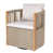 Coussin beige / corde beige